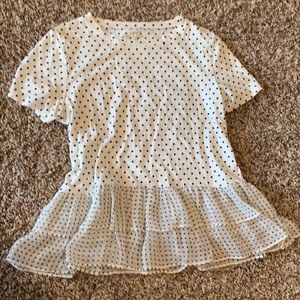 Kate spade ruffle hem top